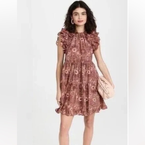 Ulla Johnson Floral Ruffle Dress- only worn once and it pristine condition! - Picture 3 of 8